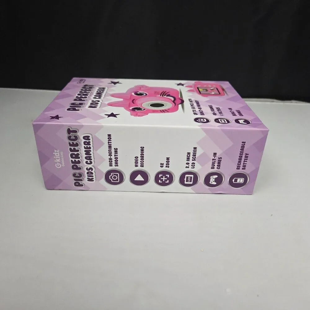 G-Kidz Pic Perfect Kids Camera 50 Pictures Frames Filters Games Pink Open Box